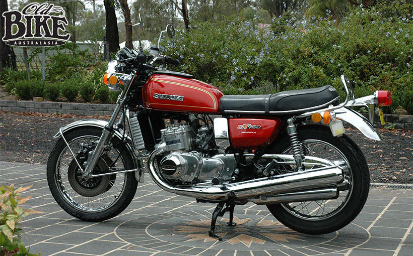 Old Bikes Australasia: The Water Bottle Suzuki GT750