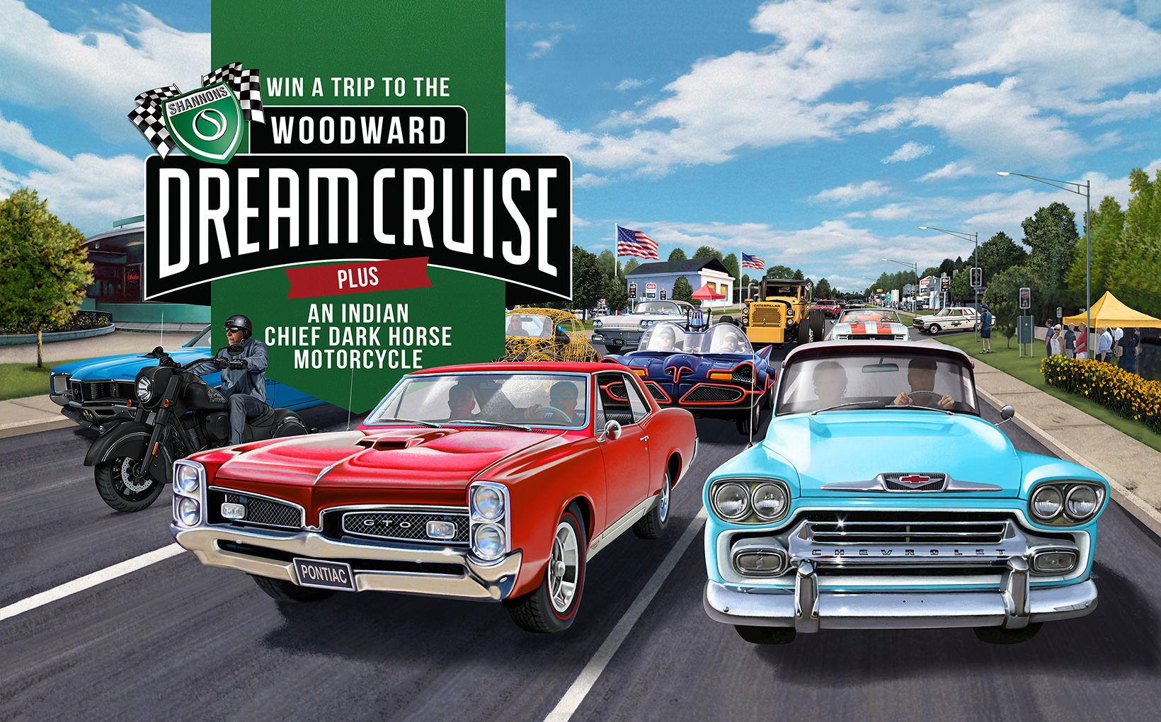 Win a Trip to the Woodward Dream Cruise in the USA and an Indian Chief Dark Horse Motorcycle