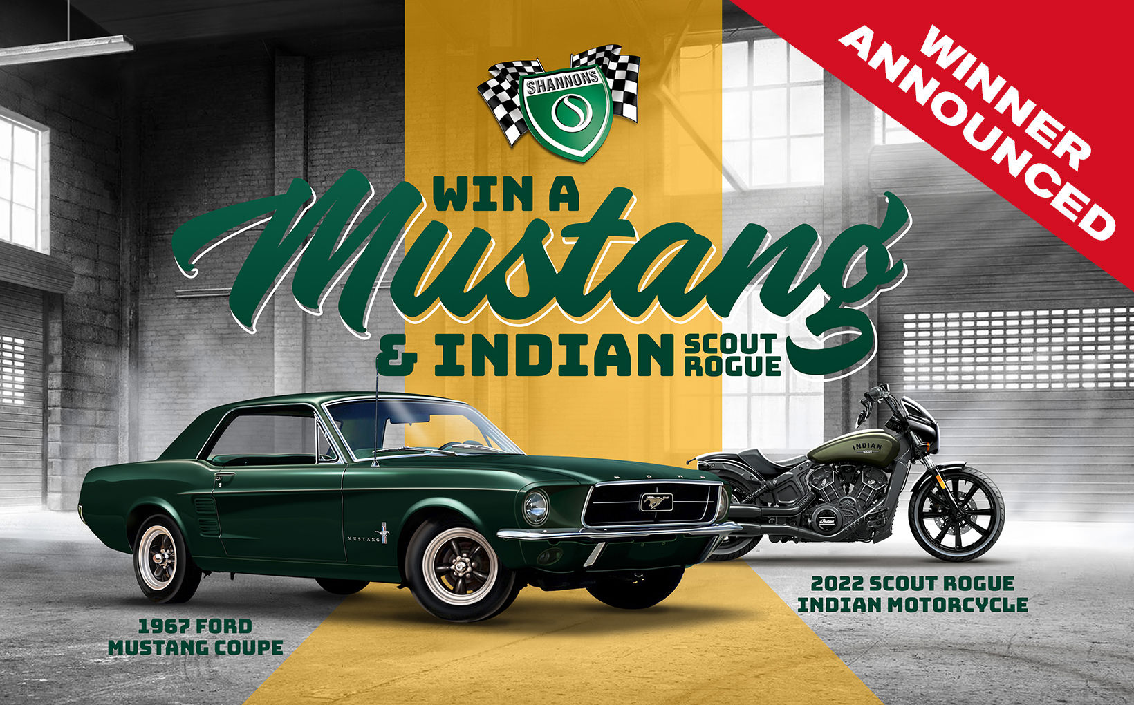 Mustang and Indian Motorcycle Competition Winner Announced 