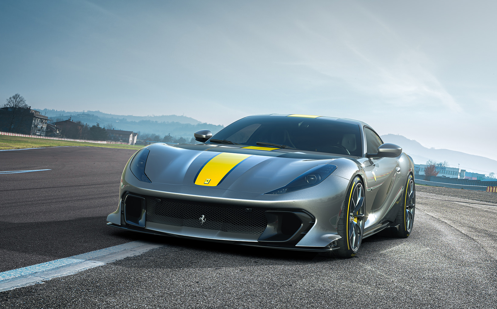 Ferrari shows off the latest iteration of its manic lightweight GT car; the 812 Competizione