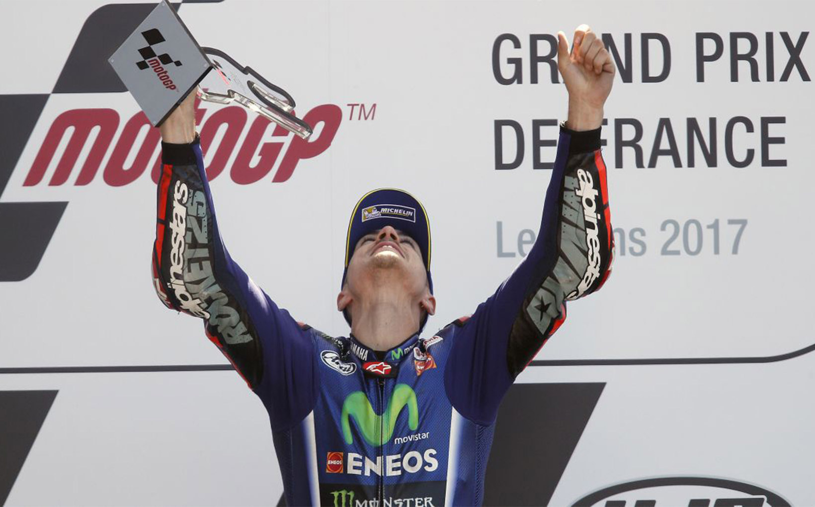 Vinales steps up to the title lead, Rossi crashes and Zarco accomplishes first podium finish