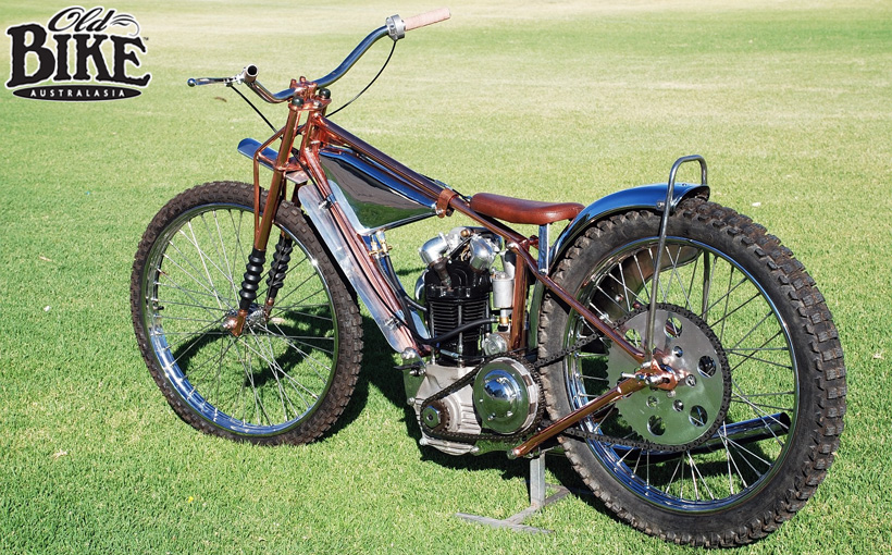 Old Bikes Australasia: Jack Young and the Mitchell JAP - A championship combination. 