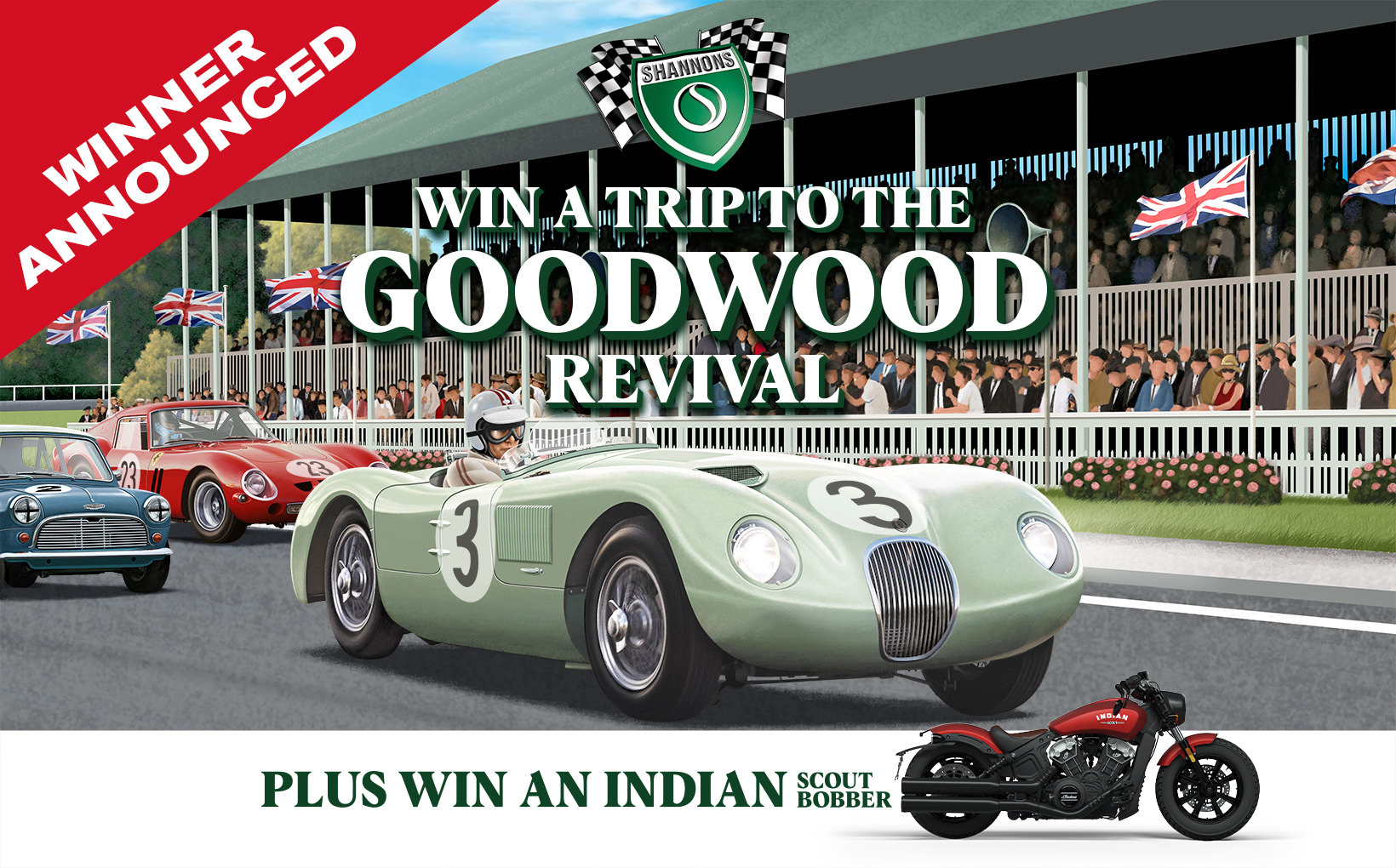 Goodwood Revival and Indian Motorcycle Competition Winner Announced