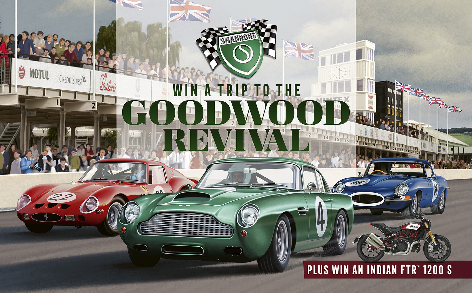 Win a Trip to the 2020 Goodwood Revival. Plus, an Indian FTR 1200 S Motorcycle.