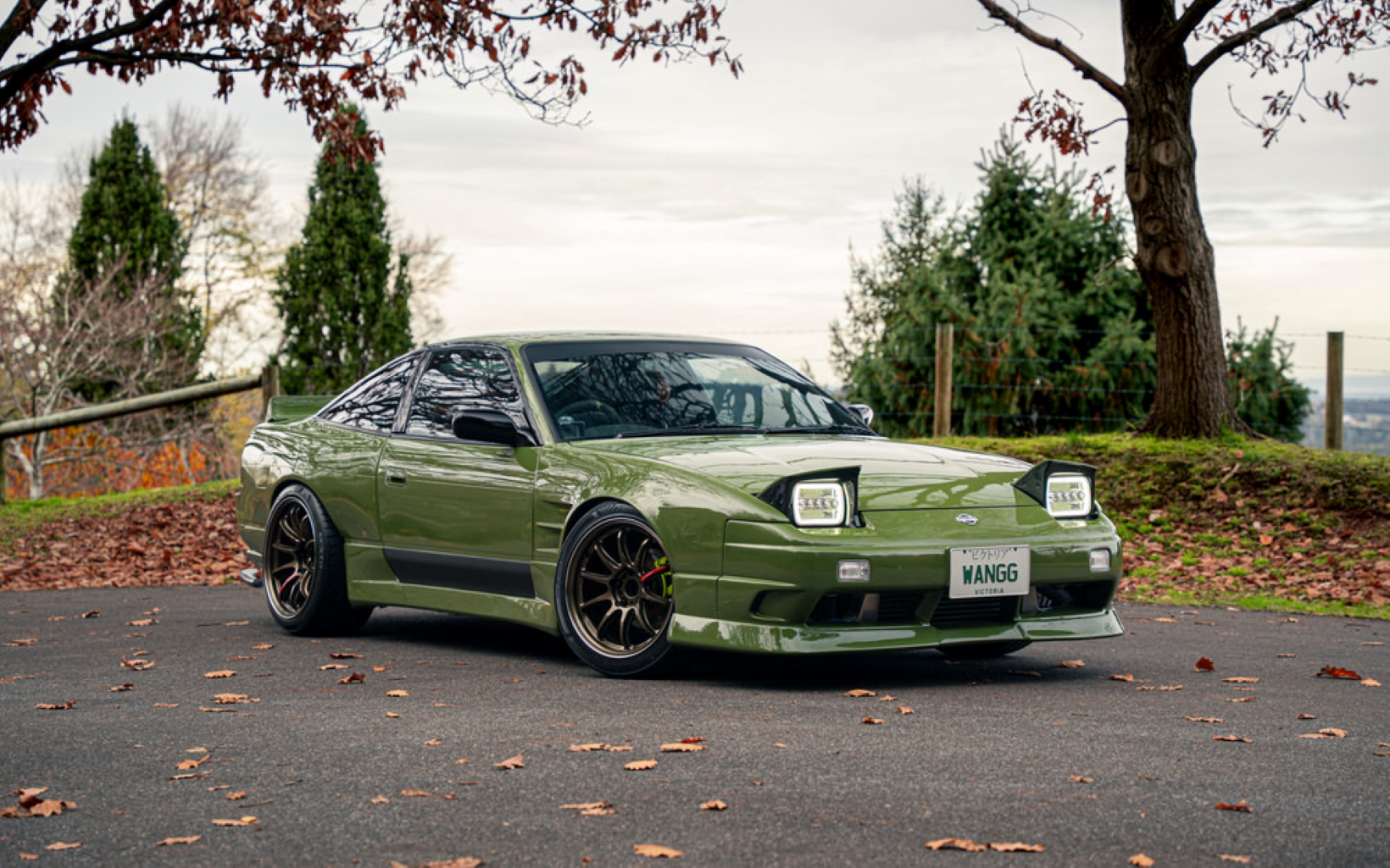 Christopher's Superb 1995 Nissan 180SX: Army Green camouflage in plain sight