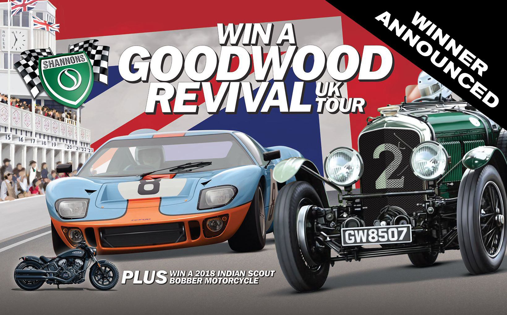 Shannons home policy customer wins Goodwood Revival Competition!