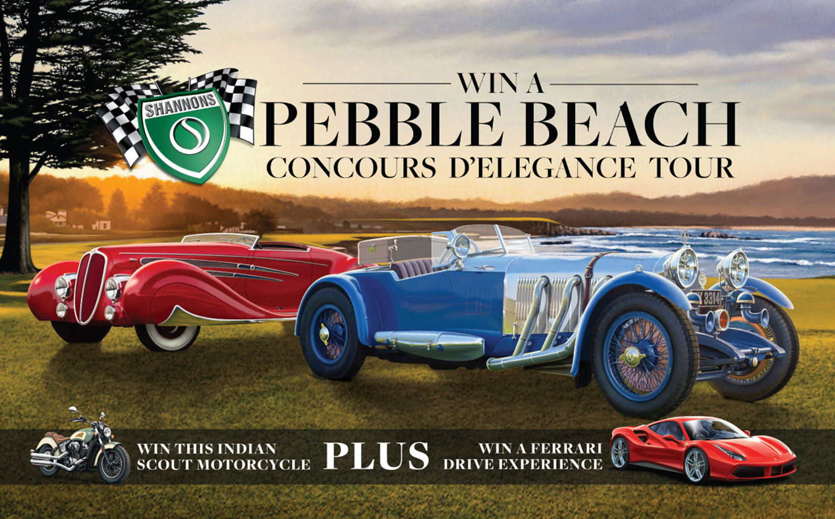 Win a Trip to the Pebble Beach Concours D&rsquo;Elegance in the USA and an Indian Motorcycle