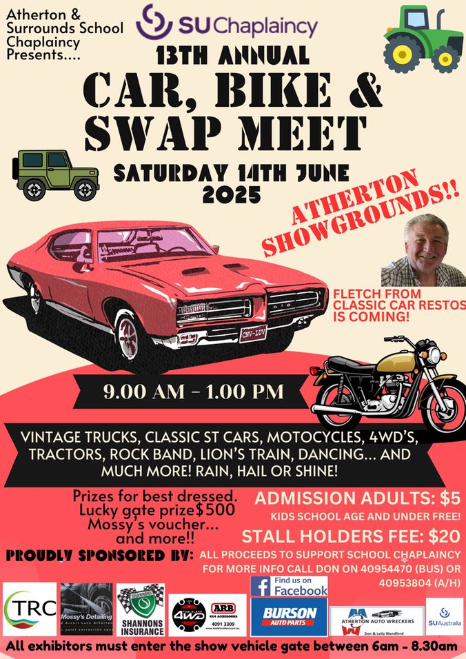 13th Annual Atherton Car, Bike Show & Swap Meet