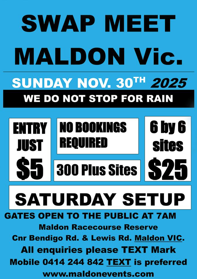 Maldon November Swap Meet. Vic.