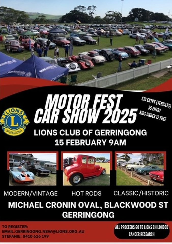 Gerringong Lions Club Motor Fest Car Show 2025