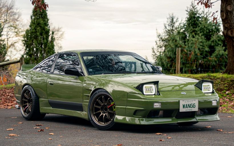 Christopher's Superb 1995 Nissan 180SX: Army Green camouflage in plain sight